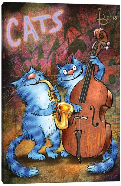 Jazz II Canvas Art Print - Cello Art
