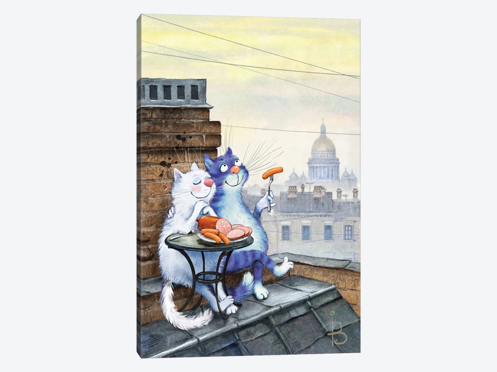 On The Roof by Rina Zeniuk 1-piece Canvas Art