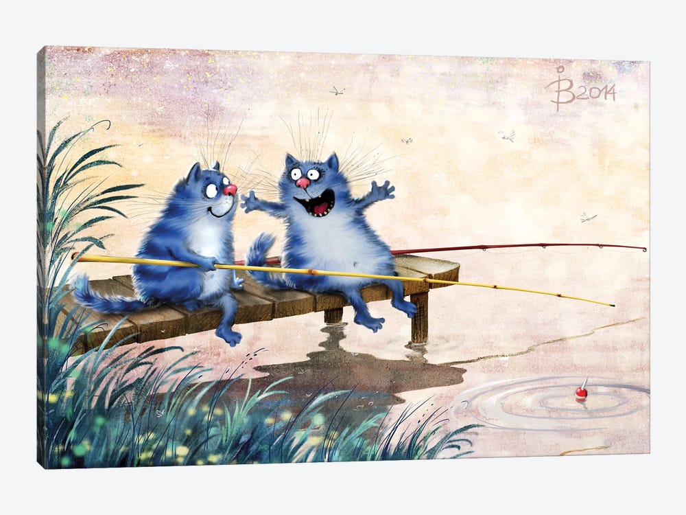 Fishing by Rina Zeniuk 1-piece Canvas Art