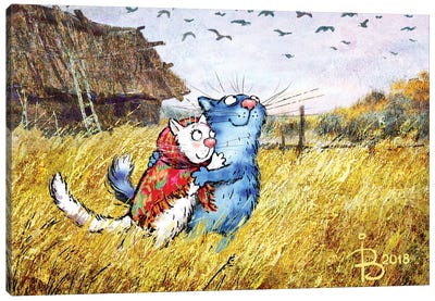 Why Don't Cats Fly? .. Canvas Art Print - Rina Zeniuk