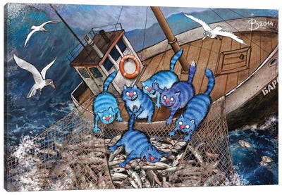 Fishing Season Canvas Art Print - Rina Zeniuk