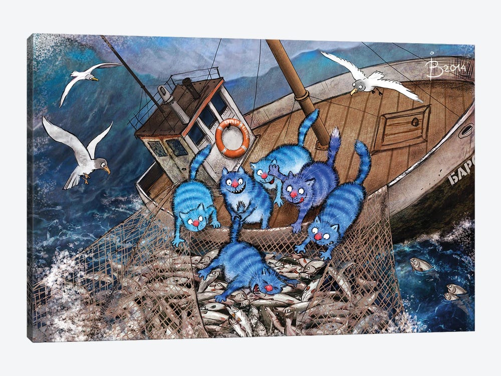 Fishing Season by Rina Zeniuk 1-piece Canvas Print