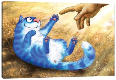 Creation Of Cats Canvas Art Print - Rina Zeniuk