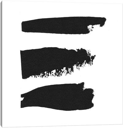 Threes Company I Canvas Art Print - Black & White Minimalist Décor