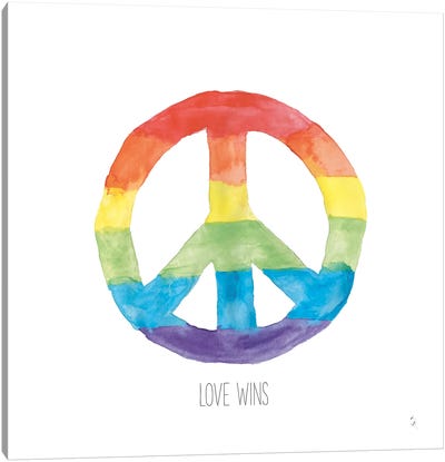 Rainbow Pride I Canvas Art Print - Peace Sign Art