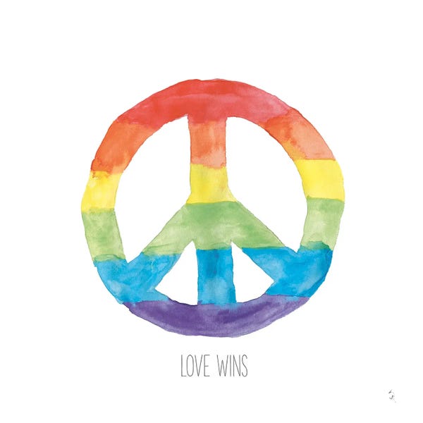 Peace Signs: Rainbow Pride I by Sarah Adams
