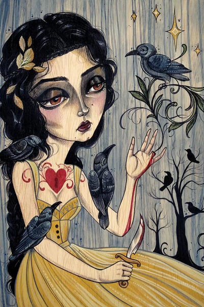 Pop Surrealism & Lowbrow: 7 Ravens - Glass Cinder Thorns II by Sandi Calistro
