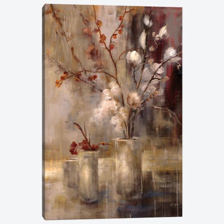 Silver Floral Canvas Print #SAD23} by Simon Addyman Canvas Art