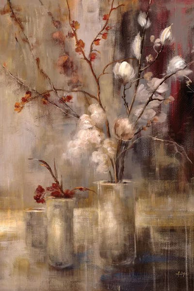 Wall Art: Silver Floral by Simon Addyman
