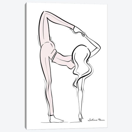Yoga Girl Canvas Print #SAF113} by Sabina Fenn Canvas Art