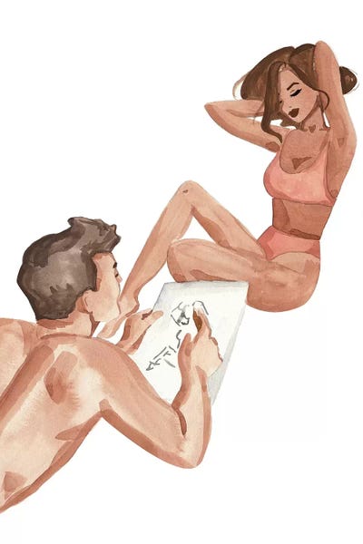 Beach Romance by Sabina Fenn canvas print