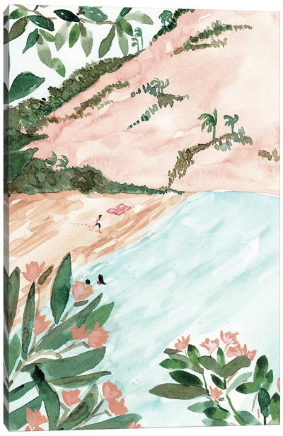 Moroccan Beach Canvas Art Print - Sabina Fenn