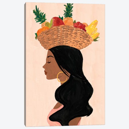 Valentina's Fruit Basket Canvas Print #SAF141} by Sabina Fenn Canvas Art Print