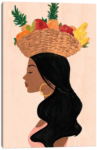 Valentina's Fruit Basket Canvas Art Print - Sabina Fenn