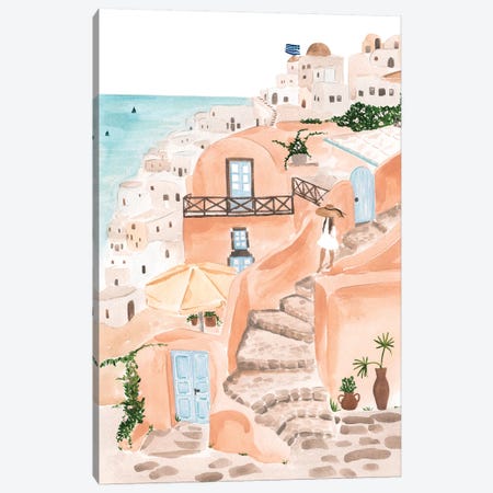 Santorini Canvas Print #SAF143} by Sabina Fenn Canvas Print