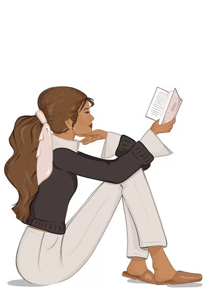 Women's Pants: Bookworm Chic, Tanned, Brunette Hair by Sabina Fenn