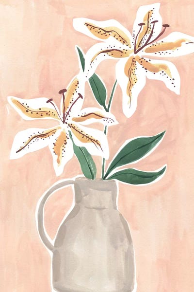 Lilies In A Vase by Sabina Fenn canvas print