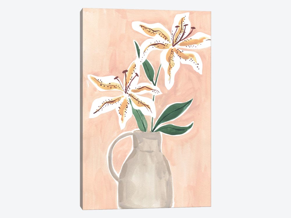Lilies In A Vase by Sabina Fenn 1-piece Canvas Wall Art