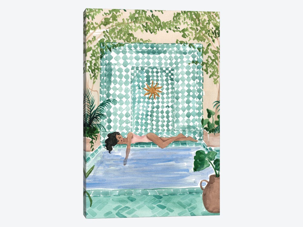 Poolside Siesta Art Print by Sabina Fenn | iCanvas