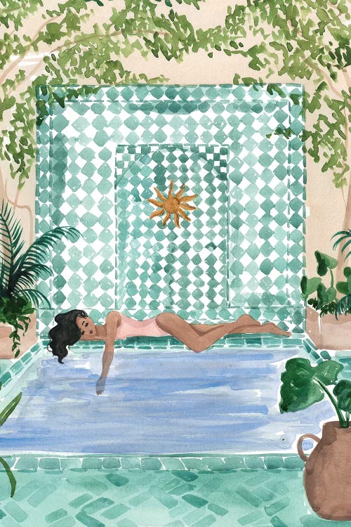 Poolside Siesta by Sabina Fenn wall art