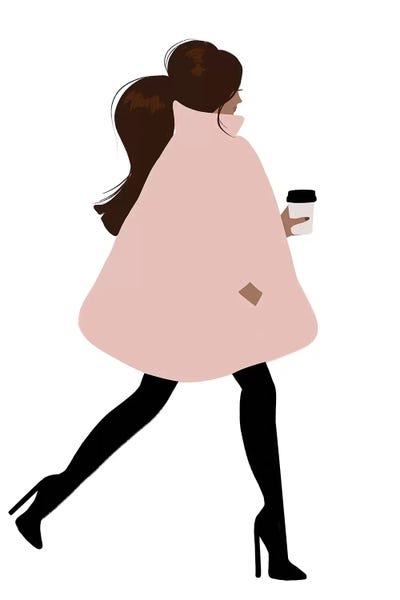 Bubble Coat Brunette by Sabina Fenn art print