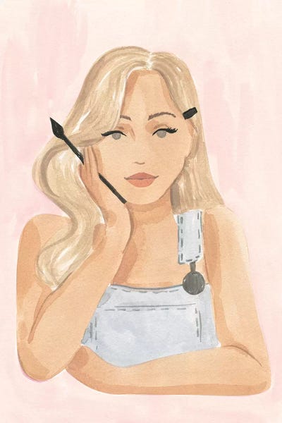 Little Artist Portrait by Sabina Fenn canvas print