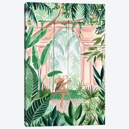 Swinging In The Jungle Canvas Print #SAF171} by Sabina Fenn Canvas Artwork