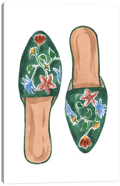 Shopper Shoes II Canvas Art Print - Sabina Fenn