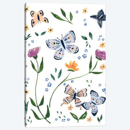 Butterflies I Canvas Print #SAF186} by Sabina Fenn Canvas Art