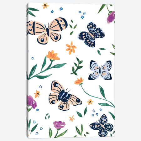 Butterflies II Canvas Print #SAF187} by Sabina Fenn Canvas Art