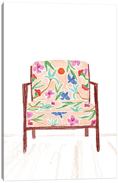 Summer Chaise Canvas Art Print - Sabina Fenn