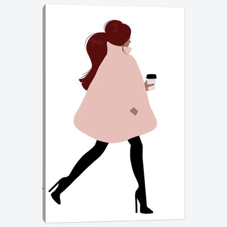 Framed Canvas Art (Champagne) - Be Your Own Kind of Beautiful by Rongrong Devoe ( Fashion > Women's Fashion > Women's Coats & Jackets art) - 26x18 in