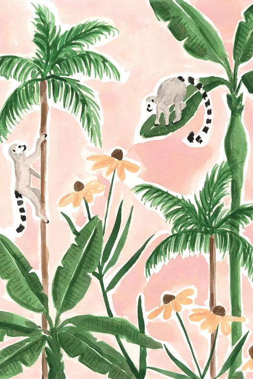 Leaping Lemurs by Sabina Fenn wall art