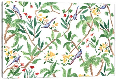 Jungle Birds Ii Canvas Art Print - Sabina Fenn