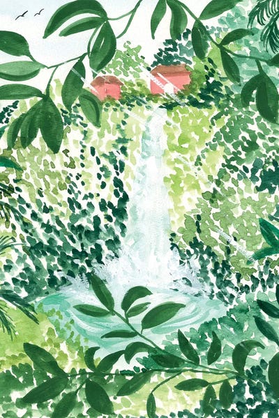 Tropical Leaves: Waterfall by Sabina Fenn