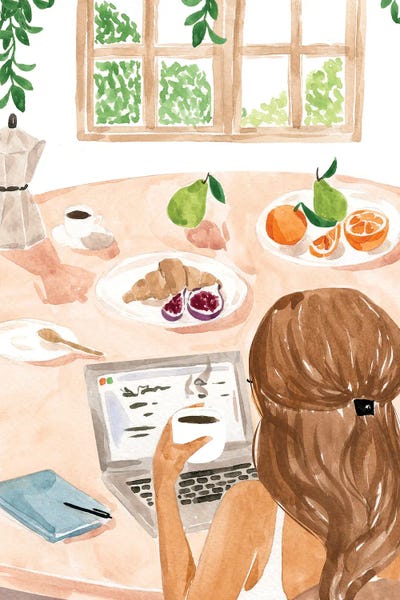 Work From Home by Sabina Fenn canvas print