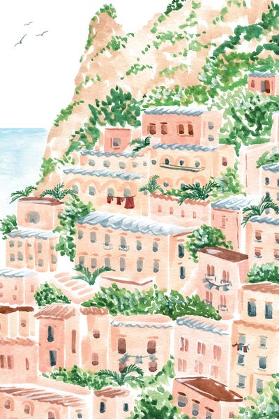 Large Scenic & Landscape Art - Canvas Prints: An Italian Shore by Sabina Fenn