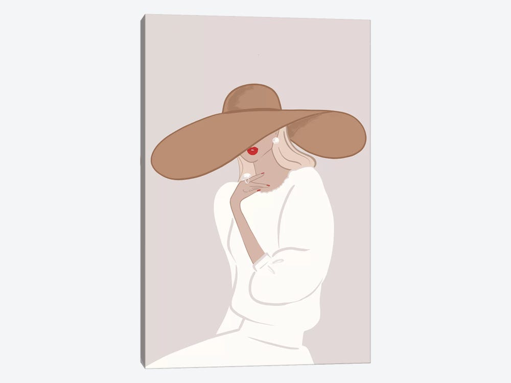 Floppy Hat, Light-Skinned, Blonde Hair by Sabina Fenn 1-piece Canvas Art Print