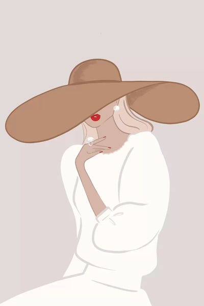 Floppy Hat, Light-Skinned, Blonde Hair