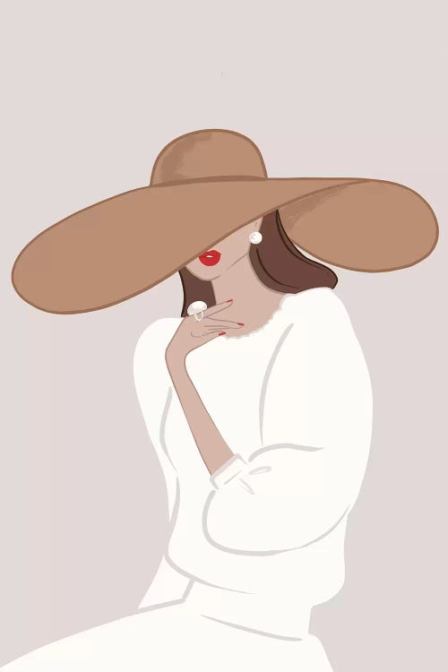 Floppy Hat Light-Skinned Brunette