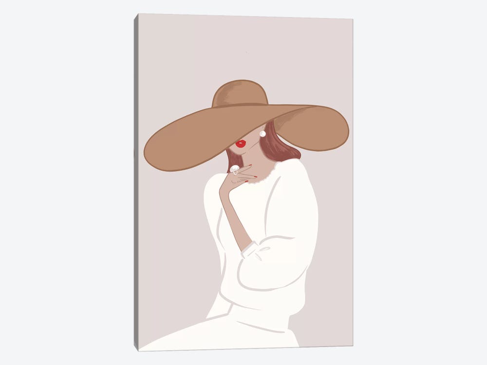 Floppy Hat, Light-Skinned, Red Hair by Sabina Fenn 1-piece Canvas Wall Art
