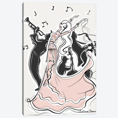 Jazz Groove Canvas Print #SAF50} by Sabina Fenn Art Print