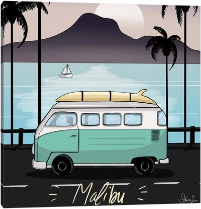 Malibu Dream Canvas Art Print - Surfing Art