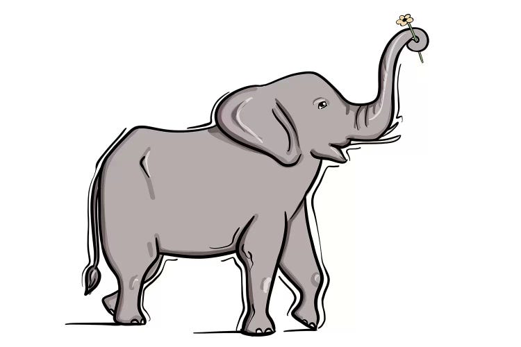 Baby Elephant by Sabina Fenn wall art