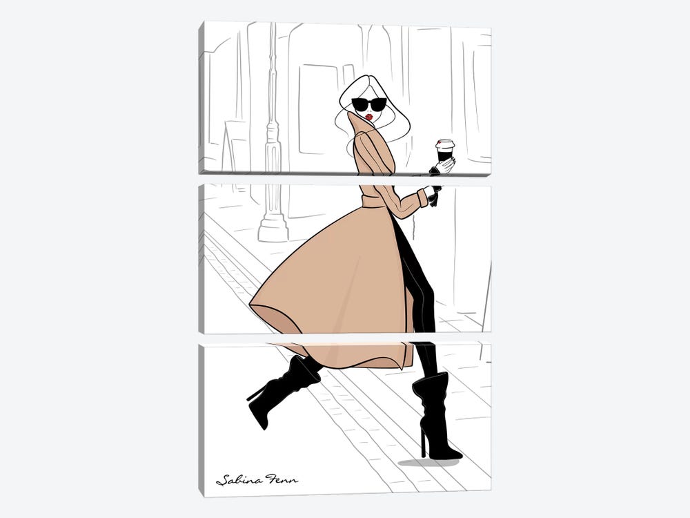 Running Around Paris by Sabina Fenn 3-piece Art Print