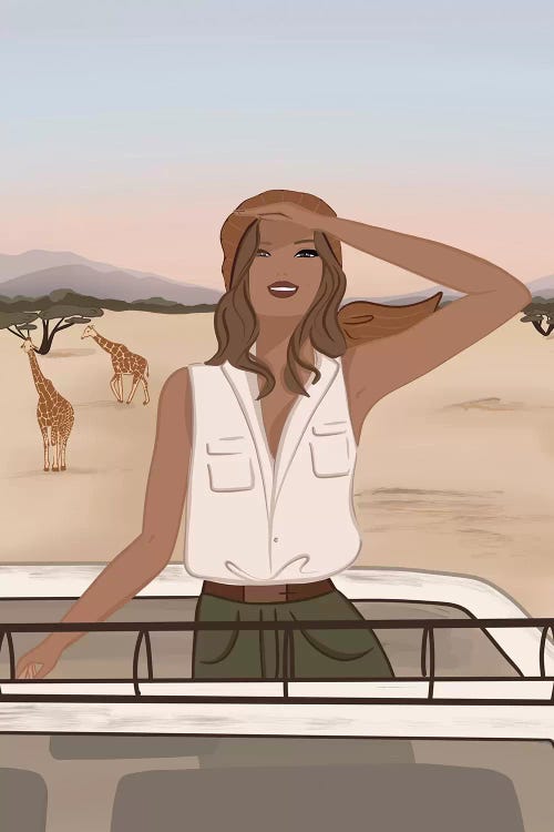 Safari Chic, Tanned, Brunette Hair