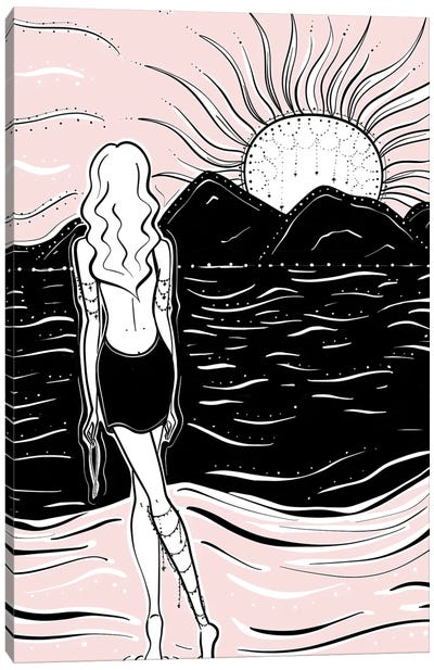 Bohemian Sunset Canvas Art Print - Women's Swimsuit & Bikini Art