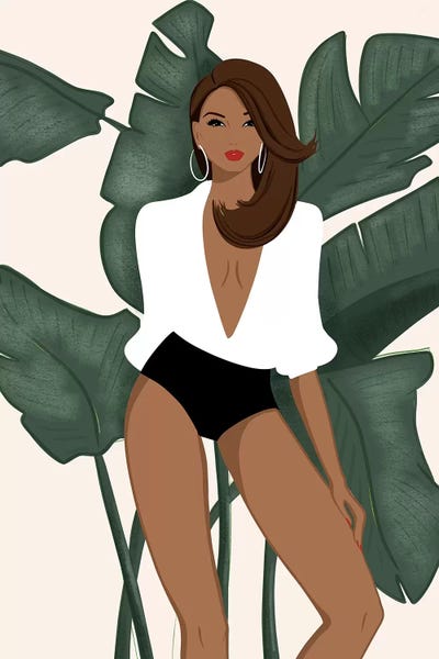 Women's Swimsuits: Summer Chic, Tanned, Brunette Hair by Sabina Fenn
