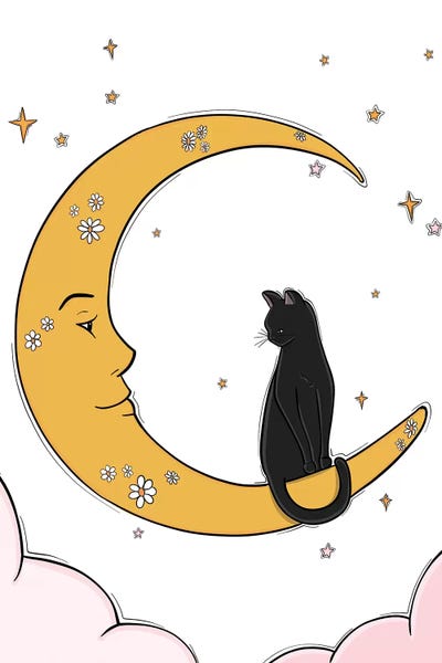 Black Cats: The Moon And His Friend by Sabina Fenn