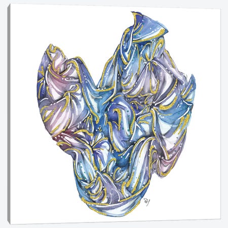 Fabric Bundle Blue Canvas Print #SAH11} by Samuel Harrison Canvas Art Print